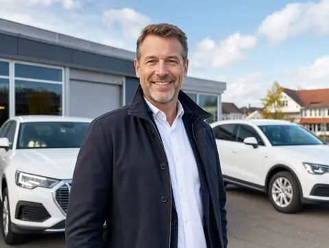 Verkäufer aus Bad Boll mit dem verkauften Fahrzeug